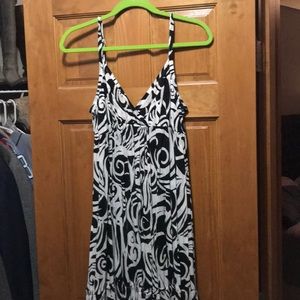 Black and white maxi dress